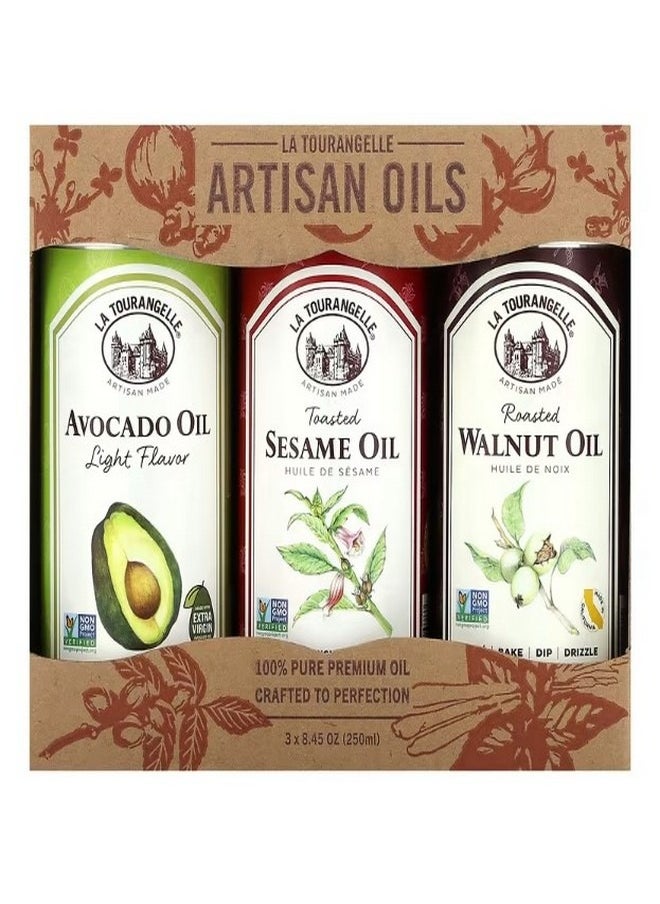 La Tourangelle LAT Favorites Trio Artisan Oils 3 Count 8.45 oz 250 ml Each  - Image 1