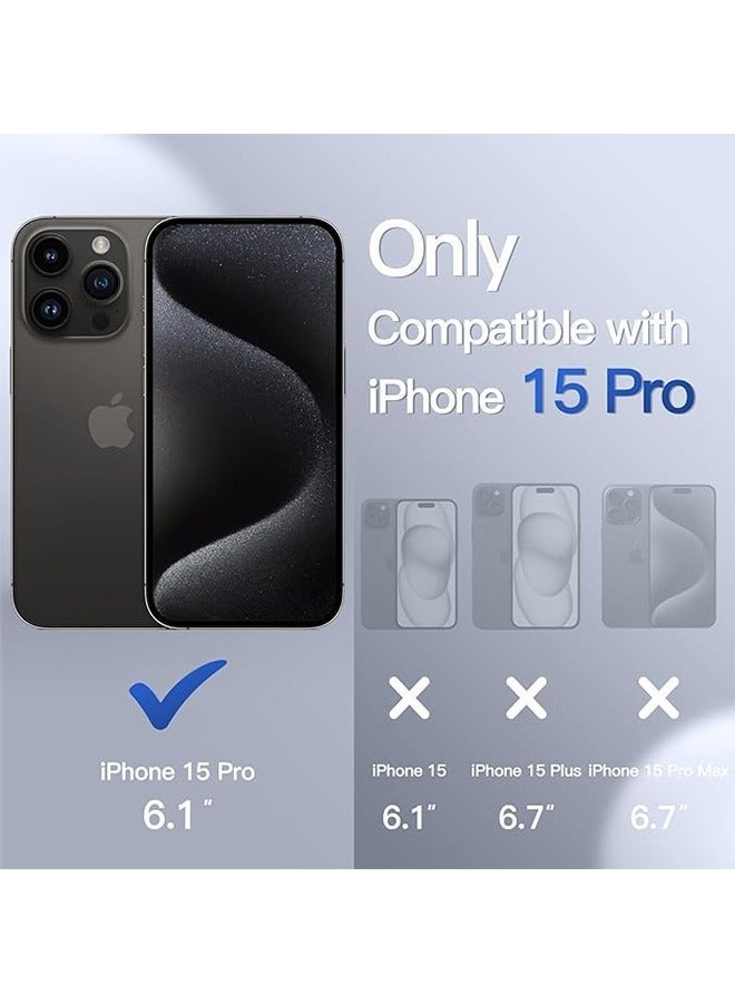 X-level With LED iPhone 15 Pro Case,Colorful Glowing Tempered Glass Back Cover Bumper Shockproof,for Cool Women and Trendy Men,Protective Lens protector Voice Call Flash Wireless Charging Accessory - Image 2