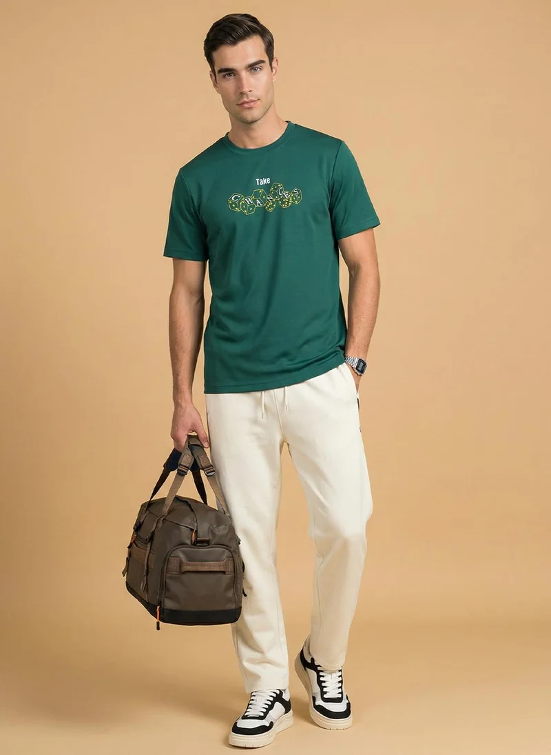 نوبيرو Nobero Regular Fit Printed T-shirt for Men