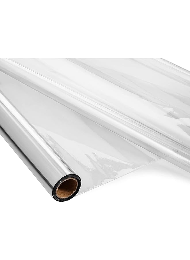 S-TOP Packing Roll Transparent Clear Cellophane Wrap Roll, Clear Flowers Baskets Food Gift Crystal Wrappings Paper Food Safe Packing Paper Width 70cm x Length 20 Meters, 70CMX20MTR - Image 1