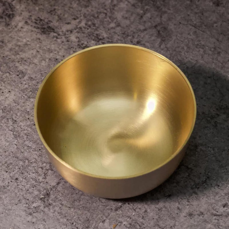 AMBI Pure Kansa Elegant Large Serving Bowl 9 inches 2L 1KG Traditional Indian Bowl for Serving Pooja Durable and Elegant Bronze Tableware - Image 2