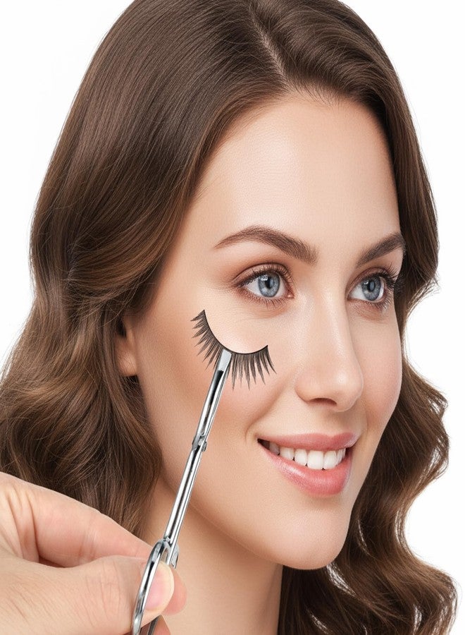 Bremorou 2 Pieces Tweezers Scissor Handle Scissor Tweezers for Eyebrows Straight Tip Scissors Shaped Eyebrows Tweezer for Hair Plucker Remover Facial Hair Eyebrow Care Women Men (Silver and Black - Image 5