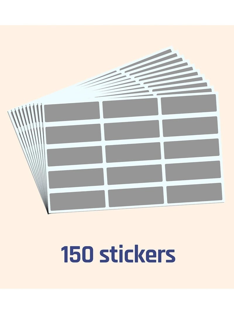 KENSON 150PCS(10Sheets) Scratch Off Stickers Labels - Rectangle, Gray, 48mm x 15mm Self-Adhesive Easy to Peel and Stick for DIY Wedding Party Games Fundraisers Promotions - Image 3