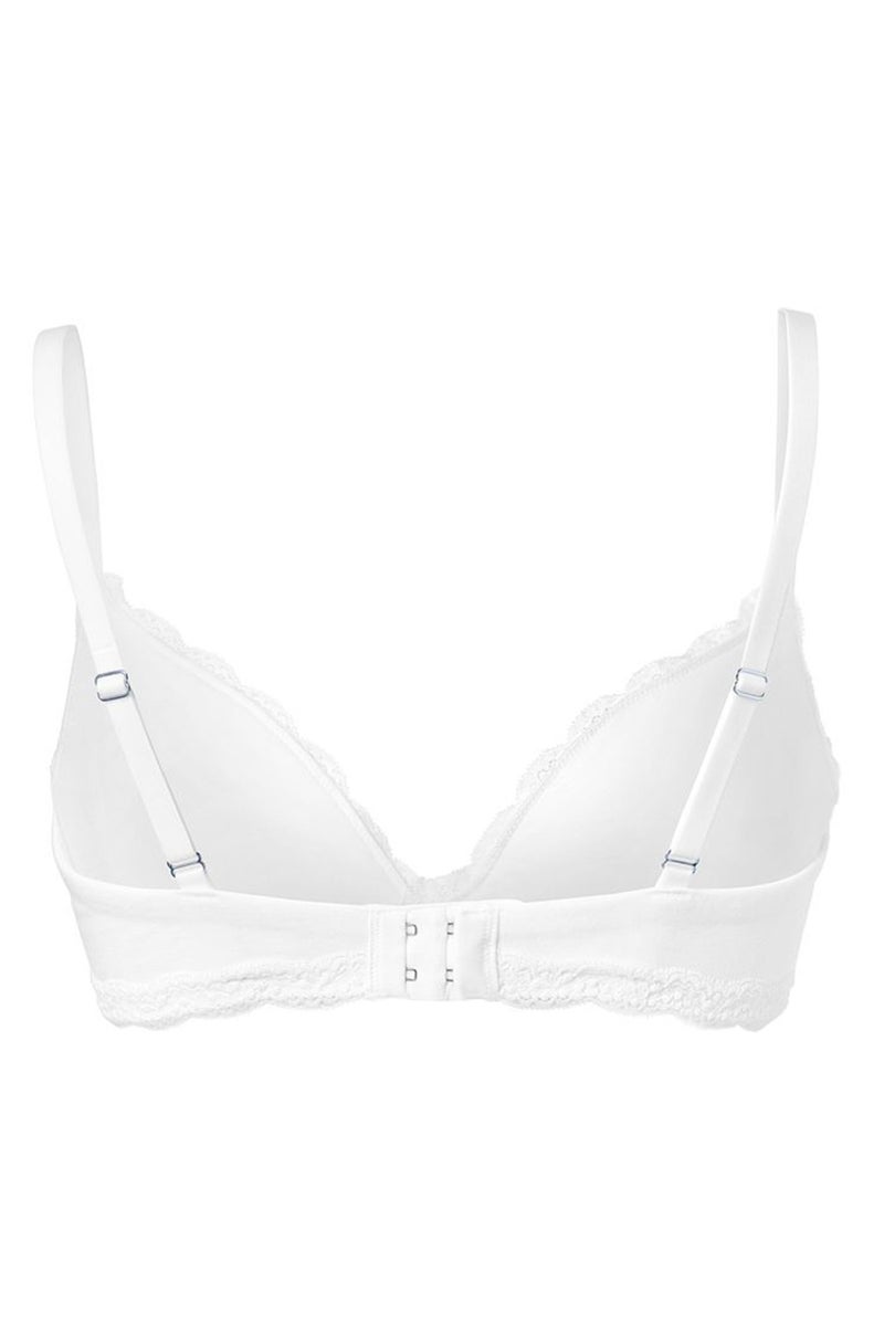 Tchibo Women Lightly Padded Textured Bra, White  - Image 3