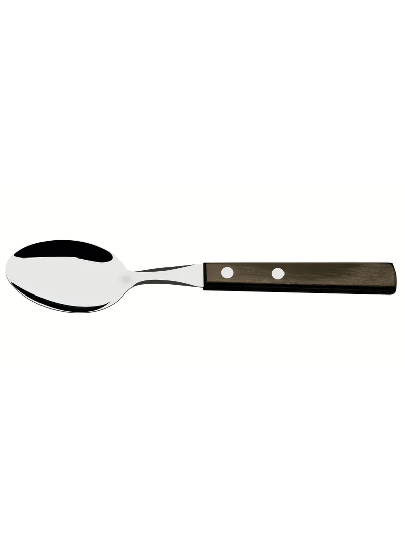 TRAMONTINA Tramontina Stainless Steel Dessert Spoon with Treated Brown Polywood Handle