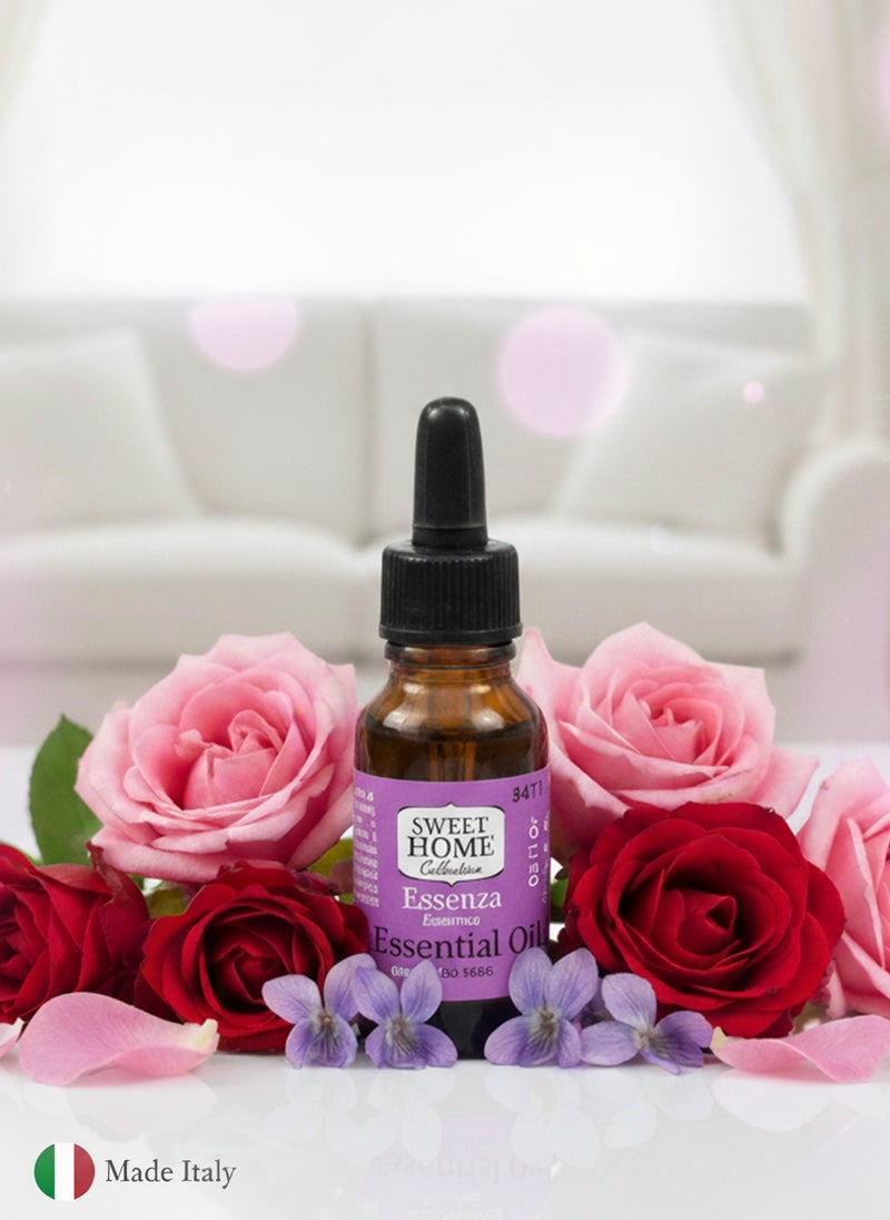 سويت هوم إسنسز - زيت عطري برائحة الورد والبنفسج، ١٥ مل | عطر زهري رومانسي للفواحات والشموع ومعطرات المنزل | مزيج منعش من الورد والبنفسج يدوم طويلًا لأجواء فاخرة ومريحة - Image 4