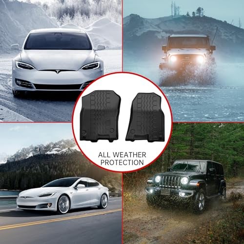 Torcia 2019-2024 Dodge Ram 1500 New Body Crew Cab Floor Mats, 3D Custom Fit TPE All-Weather Floor Liners for Front Row, Anti-Slip Rubber Car Carpet Mats, Odorless & Easy to Clean - Image 3