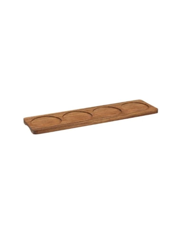 Ceramic Green Black Bowl Set of 4 with Wooden Tray - Image 3
