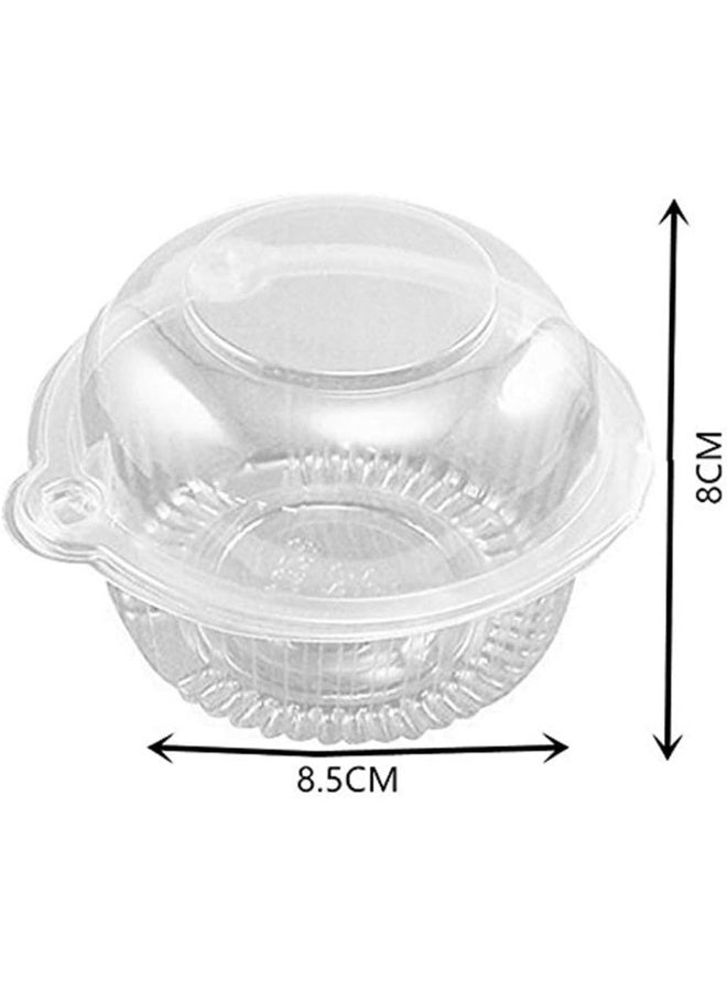 BlueSnail BlueSnail 50 pieces Plastic Single Individual Cupcake Muffin Dome Holders Cases Boxes Cups Pods  - Image 3