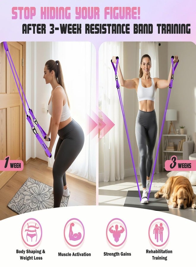 Ayombo Resistance Bands for Working Out, Exercise Bands with Handles, Fitness Bands with Door Anchor and Ankle Straps, Use to Heavy Resistance Training, Physical Therapy, Yoga, Home Gym Workout Equipment Set - Image 3