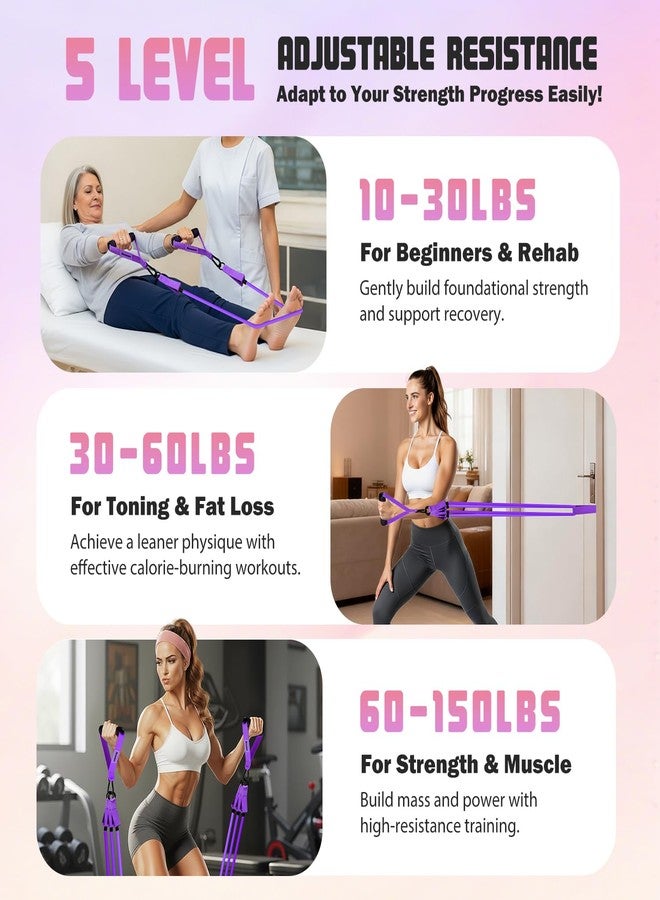 Ayombo Resistance Bands for Working Out, Exercise Bands with Handles, Fitness Bands with Door Anchor and Ankle Straps, Use to Heavy Resistance Training, Physical Therapy, Yoga, Home Gym Workout Equipment Set - Image 4