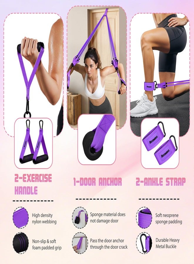 Ayombo Resistance Bands for Working Out, Exercise Bands with Handles, Fitness Bands with Door Anchor and Ankle Straps, Use to Heavy Resistance Training, Physical Therapy, Yoga, Home Gym Workout Equipment Set - Image 5