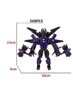 Y&D Skibidi Toilet Man Toy Building Blocks 568 Pcs Thunderbolt Double Hammer Purple Monitoring King Toy Ideas Toys Battle Horror Game Model Ideas Toys Gifts for Adult & Kids  - Image 1