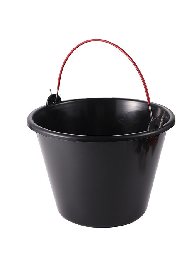 LAWAZIM Plastic Bucket -10L, Black - Multi-Use Utility Container with Ergonomic Handle, Stackable Design, Weather-Resistant Build - Ideal for Construction, Gardening, and Workshop Use  - Image 1
