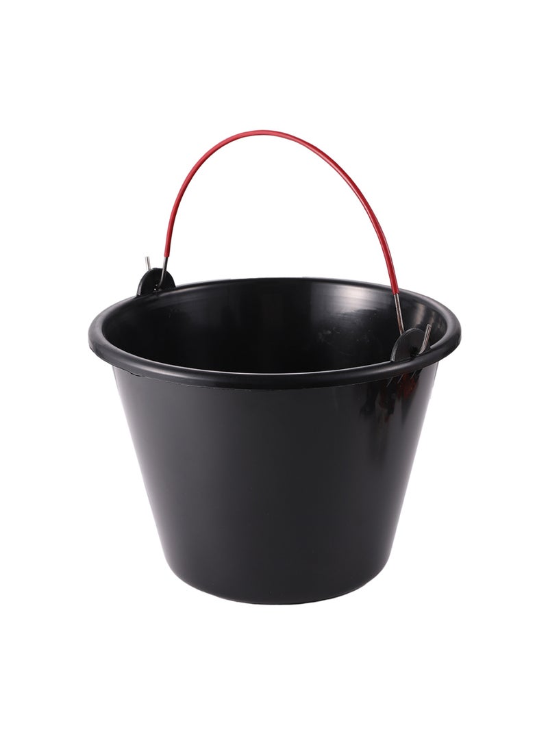 LAWAZIM Plastic Bucket -10L, Black - Multi-Use Utility Container with Ergonomic Handle, Stackable Design, Weather-Resistant Build - Ideal for Construction, Gardening, and Workshop Use - Image 1