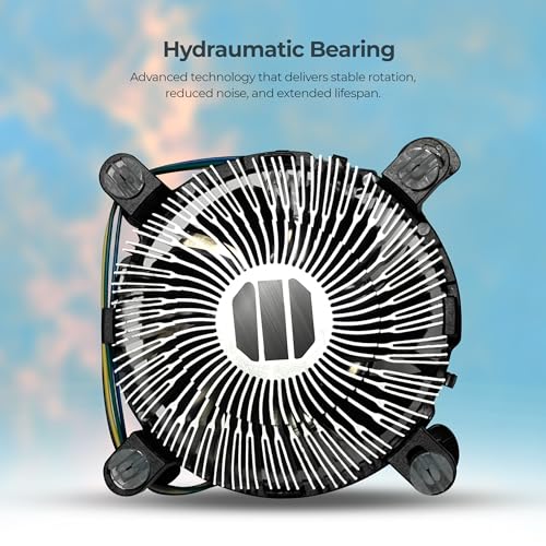 Foxin FCF 001 CPU Cooling Fan | CPU Cooler 90mm RGB Fan | Hydramatic Bearing | 2500 RPM & Airflow 45 CFM | 4-Pin PWM Connector | Compatible with Intel LGA1200 & AMD AM2/AM3/AM4/AM5 - Image 3
