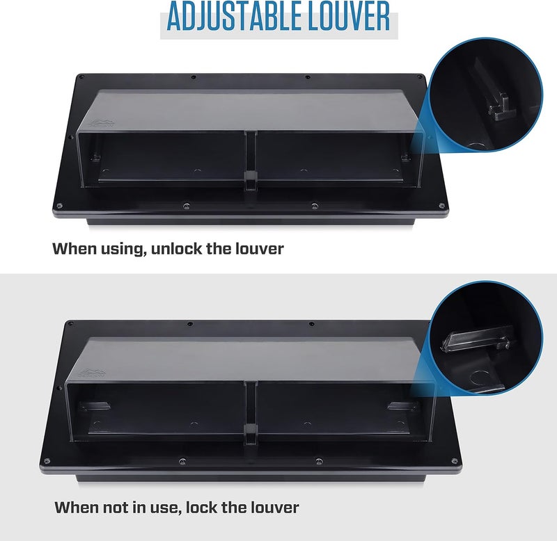 Camp'N RV Exhaust Vent Cover (Black) - Perfect RV Stove Vent Cover Replacement for Trailers, Campers, Motorhomes - Easy to Install with Hardware Included - Image 3