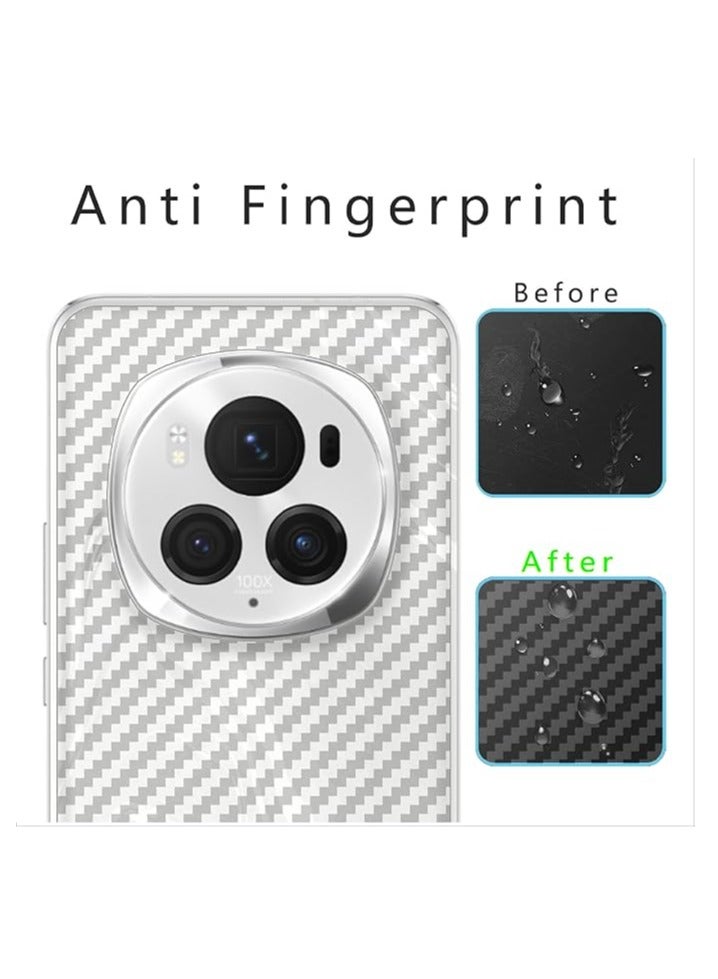 general The back film is compatible with Honor Magic 6 Pro, 【pack of 4】 0.1mm ultra-thin carbon pattern back film, scratch-resistant, fingerprint-proof and non-slip - Image 3