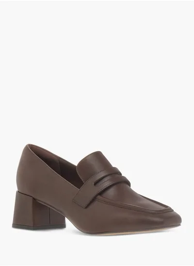Celeste Womens Slip-On Block Heeled Shoes
