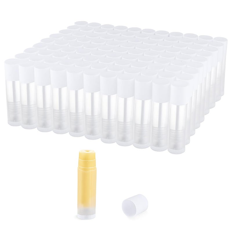 100 Pcs 55ml Bulk Empty Lip Balm Tubes Refillable Plastic Lip Gloss Container Travel Lipstick Tubes Chapstick Tubes Holder For DIY Homemade Lip Balm clear