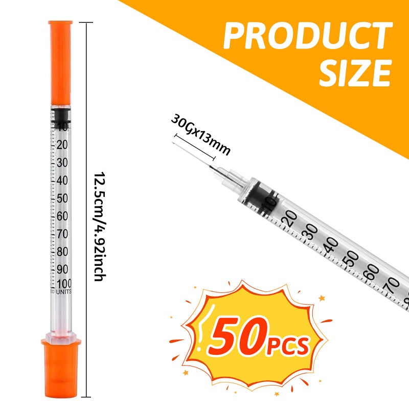 KutaKuta 50 Pack 1ml Plastic Multiple Uses Measuring Tools, 30G*13mm Precision Lab Measuring Tool with Cap, Individually Wrapped Distribution Measuring Tools for Laboratory Accessories Pet Feeding - Image 2