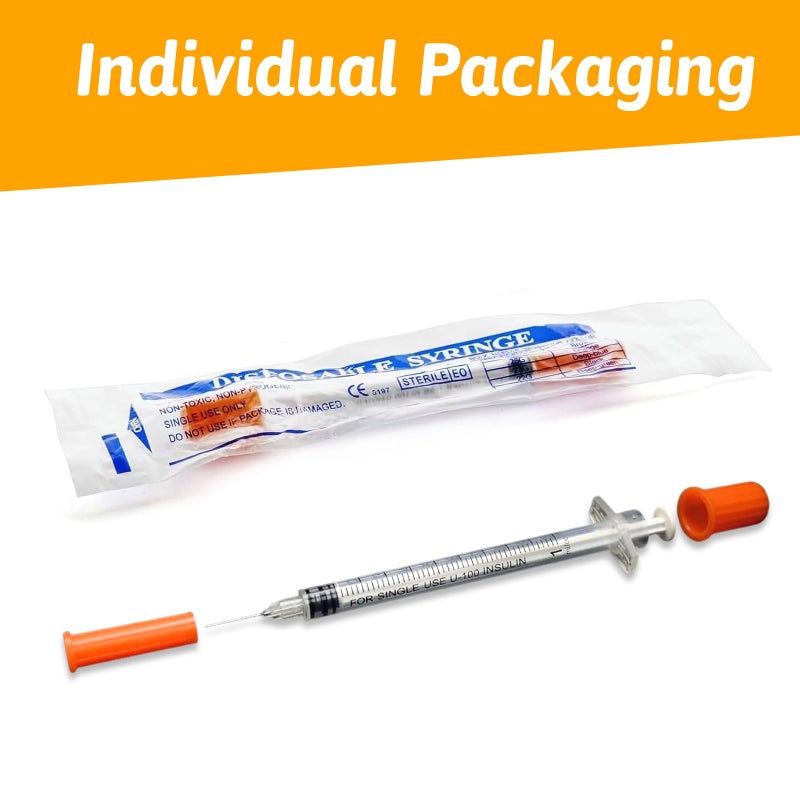 KutaKuta 50 Pack 1ml Plastic Multiple Uses Measuring Tools, 30G*13mm Precision Lab Measuring Tool with Cap, Individually Wrapped Distribution Measuring Tools for Laboratory Accessories Pet Feeding - Image 3