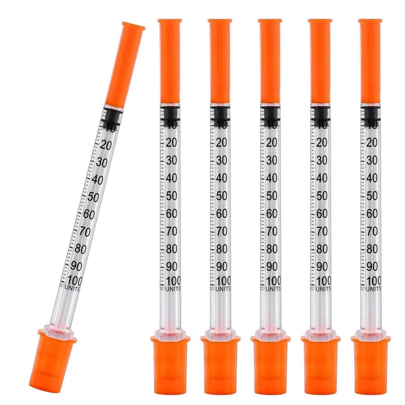 KutaKuta 50 Pack 1ml Plastic Multiple Uses Measuring Tools, 30G*13mm Precision Lab Measuring Tool with Cap, Individually Wrapped Distribution Measuring Tools for Laboratory Accessories Pet Feeding - Image 1