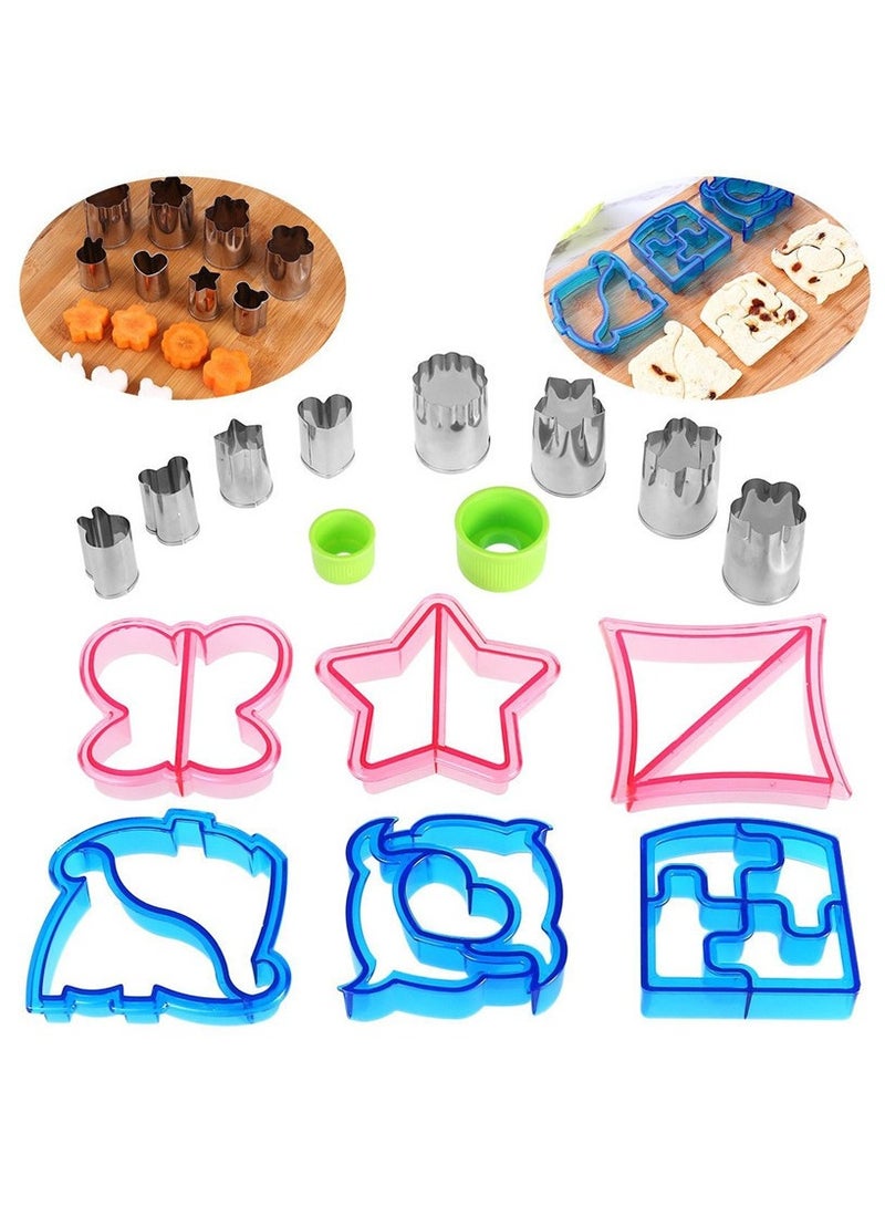 general 16-piece sandwich mold set toast bread mold baking and bento mold flower-shaped mold set to enhance meal presentation - Image 1