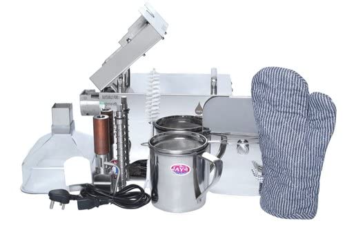 newbasics Shreeja Stainless Steel 304 Grade Automatic Home Oil Press Extractor 400 W Cold Press Oil Maker Machine Pure Fresh Healthy Oil  - Image 4