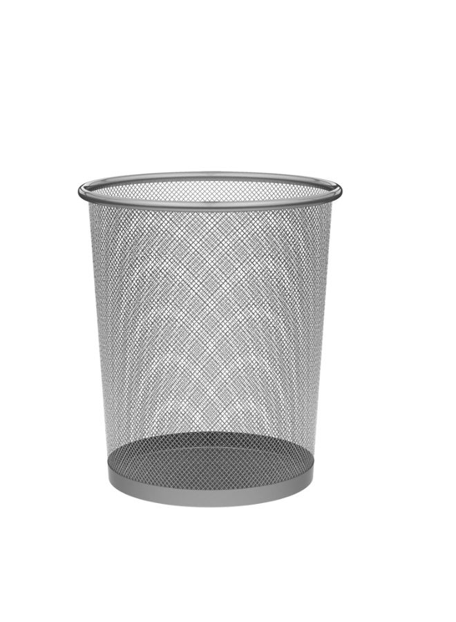 MOMENT Steel Mesh Round Trashcan Wastebasket for Trash or Recycle in The Home Office Garage. 27x26 CM - Image 1