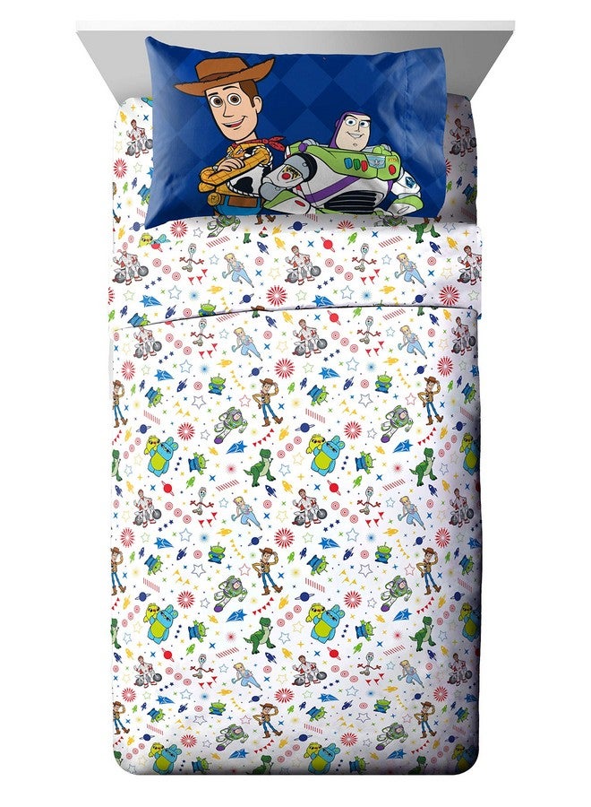 Jay Franco Disney Toy Story Buzz & Woody 5 Piece Full Bed Set - Includes Reversible Comforter & Sheet Set - Super Soft Fade Resistant Microfiber - (Official Disney Product) - Image 4