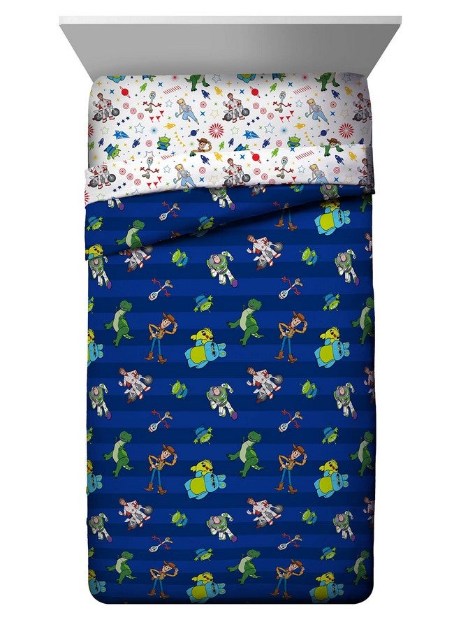 Jay Franco Disney Toy Story Buzz & Woody 5 Piece Full Bed Set - Includes Reversible Comforter & Sheet Set - Super Soft Fade Resistant Microfiber - (Official Disney Product) - Image 2