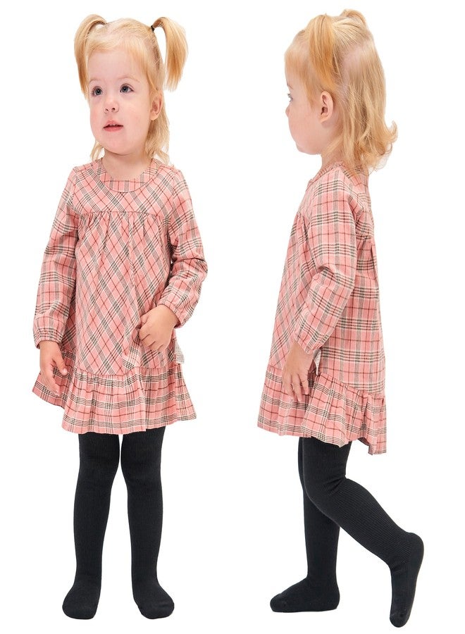 ستيل جوارب طويلة سميكة محبوكة بنمط كابلات من ستيلي، جوارب قطنية دافئة للشتاء، جوارب طويلة، عبوة من 1/2/3 قطع (أسود، مقاس XXS) - Image 2