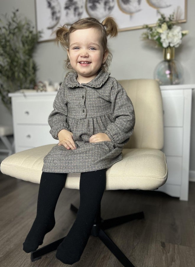 ستيل جوارب طويلة سميكة محبوكة بنمط كابلات من ستيلي، جوارب قطنية دافئة للشتاء، جوارب طويلة، عبوة من 1/2/3 قطع (أسود، مقاس XXS) - Image 3