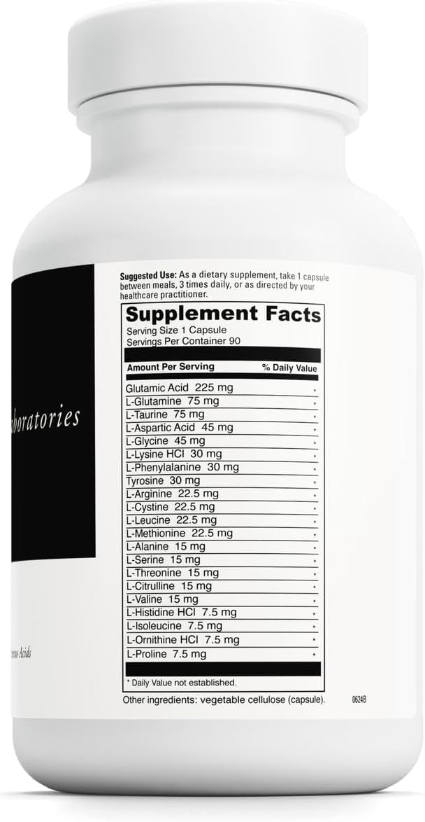 DAVINCI Labs Amino 21  Supports Brain Function  Muscle Metabolism  Amino Acid Dietary Supplement with LGlutamine LLysine HCl Tyrosine LArginine and More  GlutenFree  90 Capsules 750 mg - Image 2