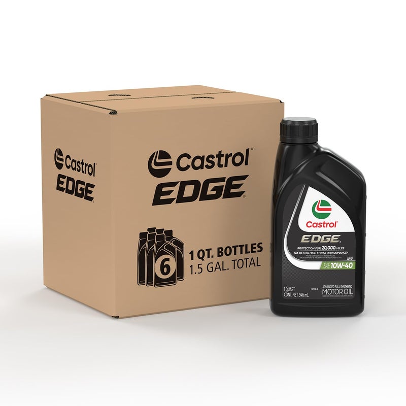 Castrol EDGE 10W-40 Advanced Full Synthetic Motor Oil, 1 Quart, Pack of 6 - Image 5