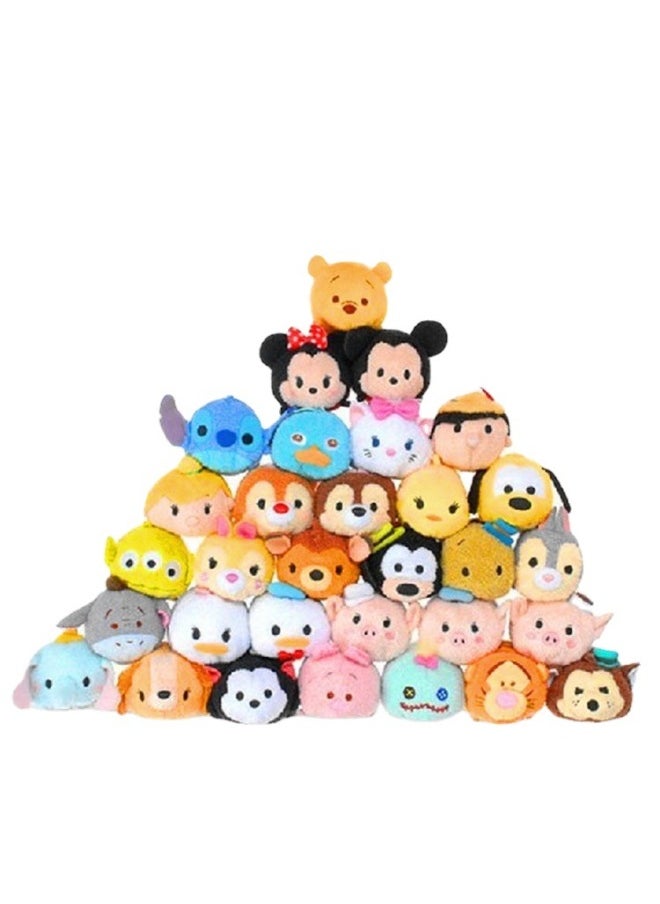 null - Cartoon Anime Tsum Mouse Refueling Duck Strawberry Pine Squirrel Screen Wipe Pendant Stacked Music Doll Plush Toy-Color:Tigger-Height:9*5*6cm - Image 1