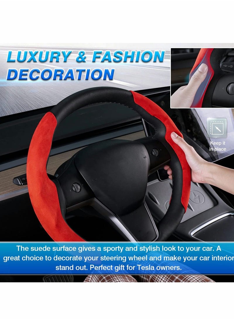 Generic - Breathable Non,Slip Steering Wheel Cover for Tesla Model Y and Model 3, 2020,2022, Car Interior Accessory - Image 1