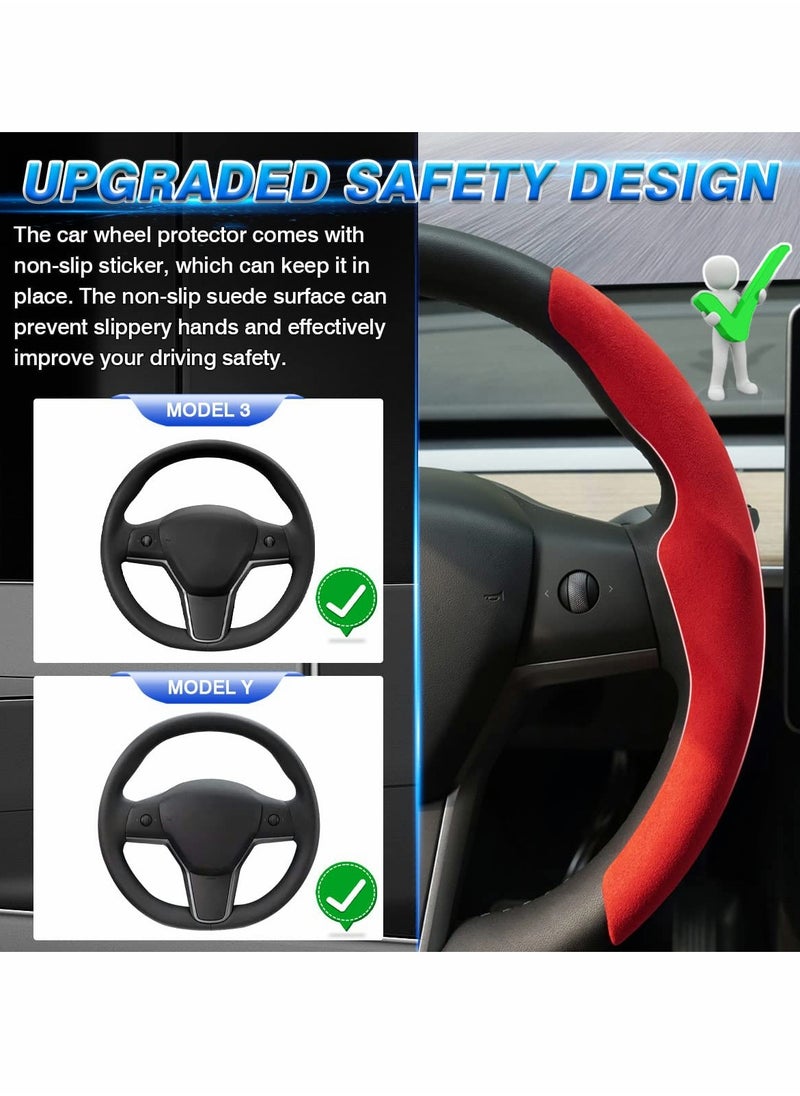 Generic - Breathable Non,Slip Steering Wheel Cover for Tesla Model Y and Model 3, 2020,2022, Car Interior Accessory - Image 1