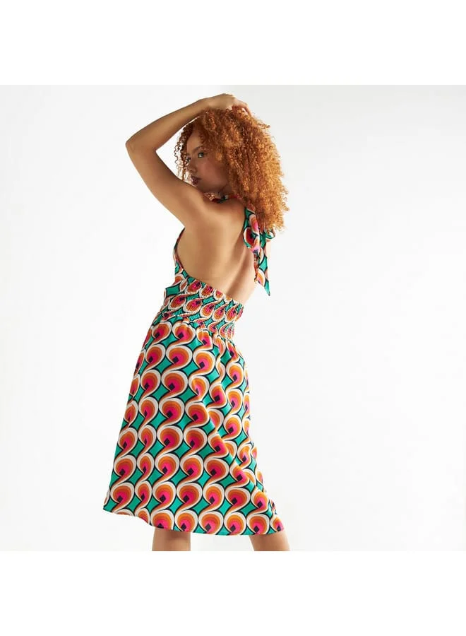 Splash FAV Printed Halter Mini Dress