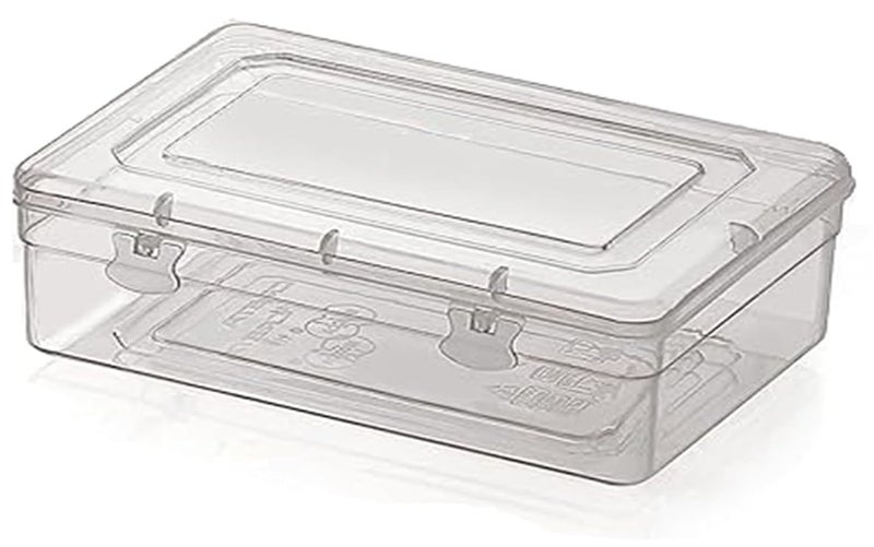 Magic Providers Multipurpose Mini Plastic Container Box Pack of 1 | Travel Organizer for Home Storage | Jewelry | Hair Pins | Medicines | Craft Material | Hardware - Trans 570 ml,(15.8 x 11.8 x 4.3)cm - Image 1