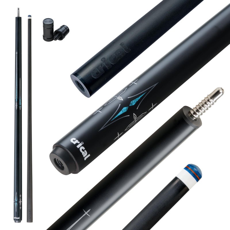 CRICAL Carbon Fiber Pool Cue Stick 58" Billiard Cue Sticks Professional Low Deflection Pool Sticks with 3/8 * 8 Pin Joint and 12.5mm Tip - Image 1
