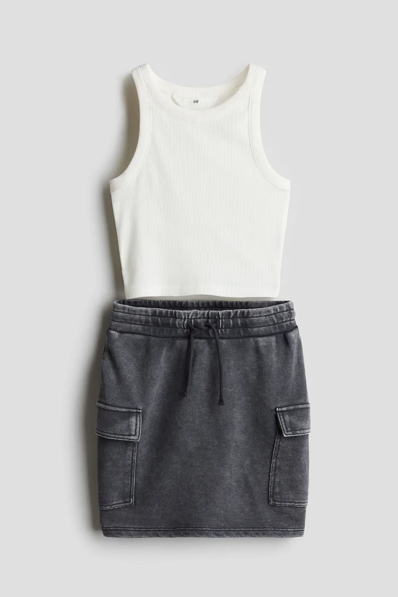 H&M 2-piece top and skirt set