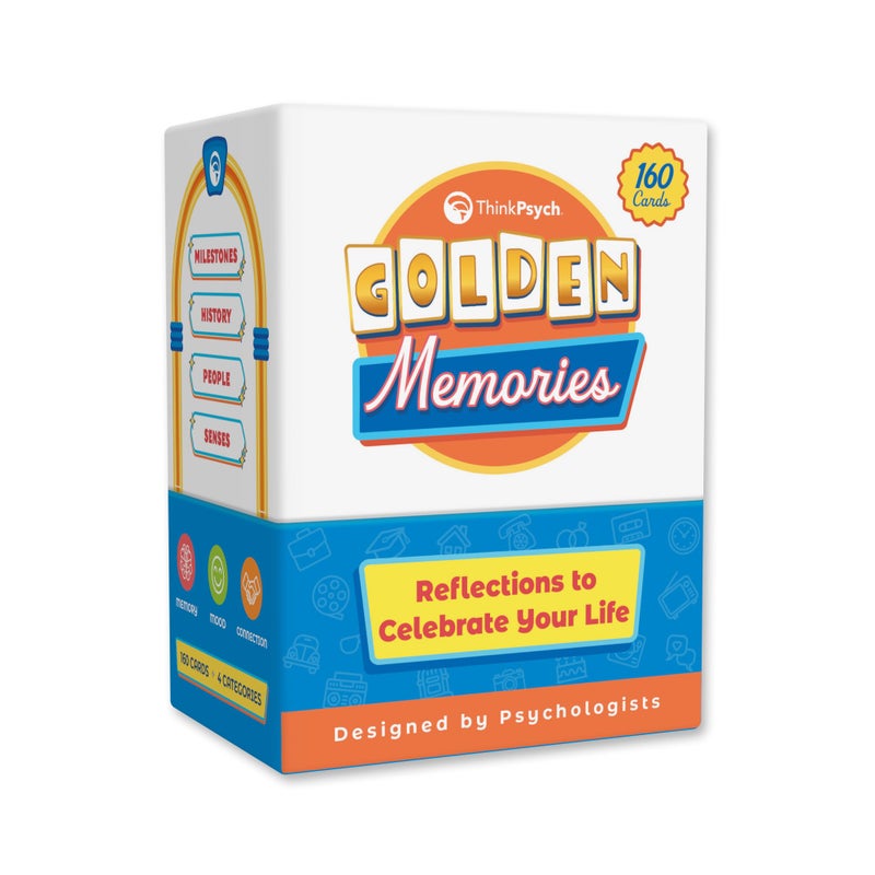 ThinkPsych Golden Memories Conversation Memory Game for Seniors 160 Topics Reminiscence Therapy Dementia Activities for Seniors Alzheimer Support - Image 2