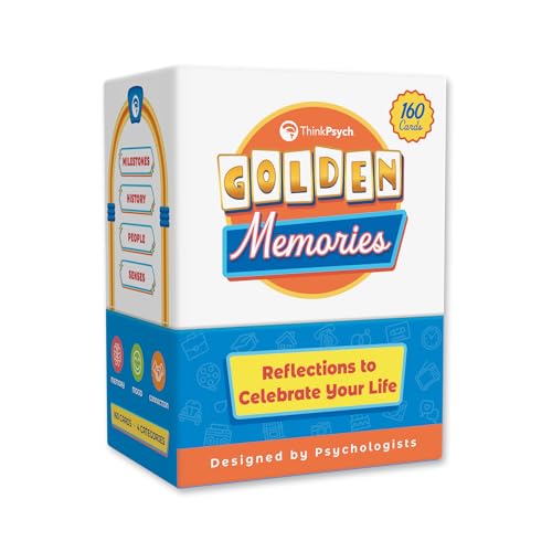 ThinkPsych Golden Memories Conversation Memory Game for Seniors 160 Topics Reminiscence Therapy Dementia Activities for Seniors Alzheimer Support - Image 1