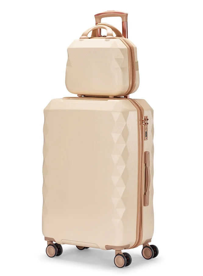 Limra Luggage set 6 pieces travel Bags with a distinctive design from limra Beige/Gold