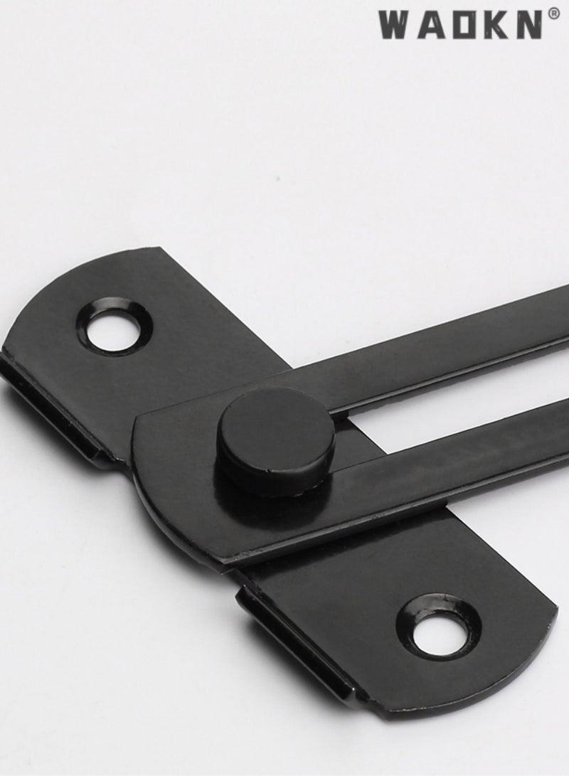 WAOKN Stainless Steel Flip Latch Gate Latches Bar Latch Safety Door Lock, Hasp Lock Sliding for Window Cabinet Room Accessorries, Barn Door Cabinet Window Closet Safety Bolt Latch Lock for Furniture,1PCS - Image 4
