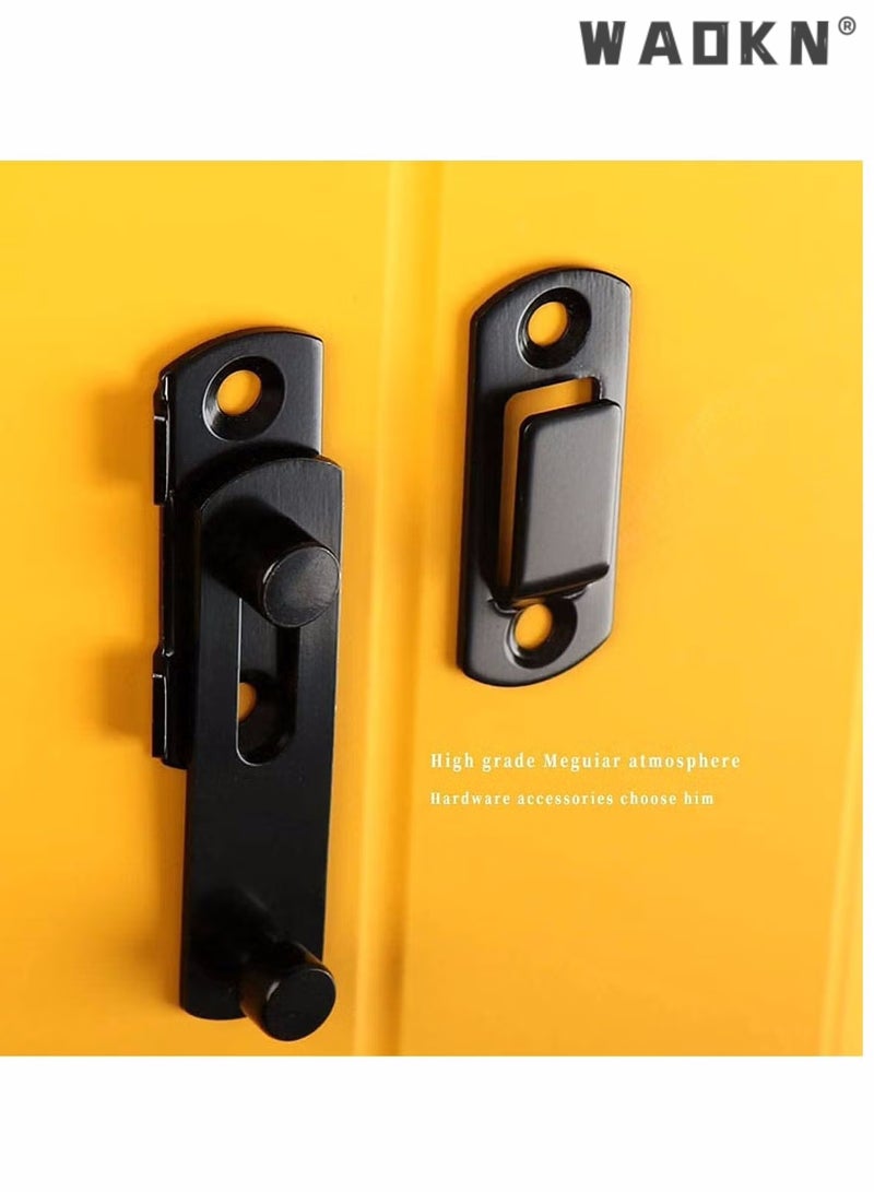 WAOKN Stainless Steel Flip Latch Gate Latches Bar Latch Safety Door Lock, Hasp Lock Sliding for Window Cabinet Room Accessorries, Barn Door Cabinet Window Closet Safety Bolt Latch Lock for Furniture,1PCS - Image 3