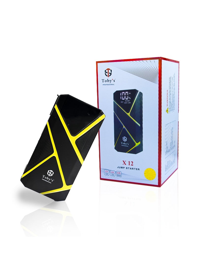 Toby's Toby’s New X12 Multifunction Portable Car Jump Starter Power Bank 12000mah (44.4Wh)12v Emergency Charger  - Image 1