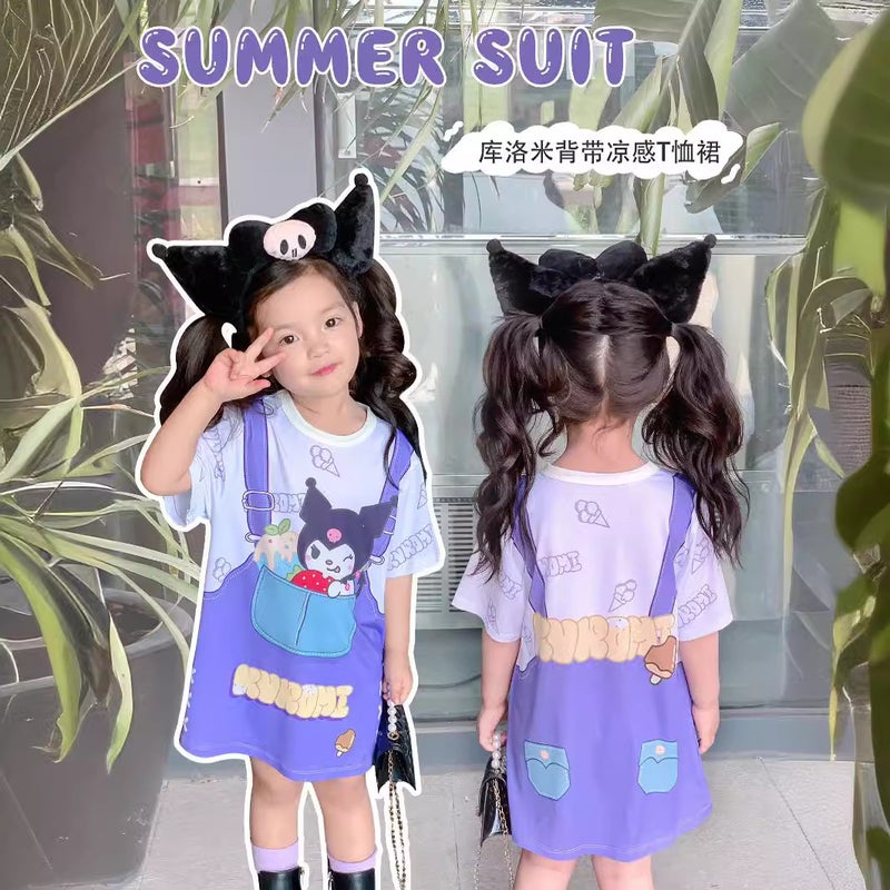 2024 Children'S Dress Cute Cartoon Kulomi Meilotti Dress Girl Baby Trendy - Image 3